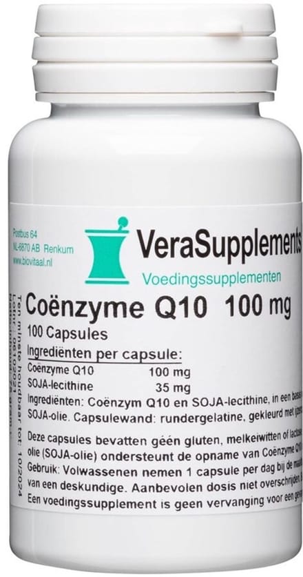 VeraSupplements Coënzyme Q10 100 mg Capsules 100CP