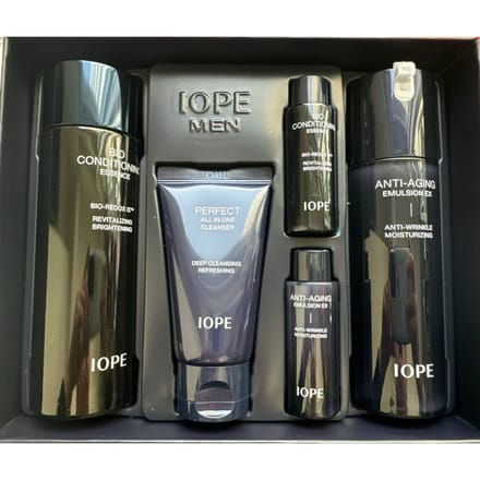 IOPE Men Bio Essence Anti Aging Skincare Set , Korean Cosmetics, Kbeauty, sample gray