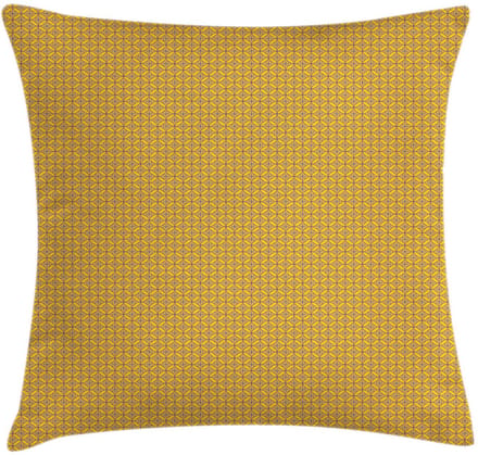 ABAKUHAUS Kussenhoes Geometrisch – 60x60 cm – Mosterdgeel/Violet