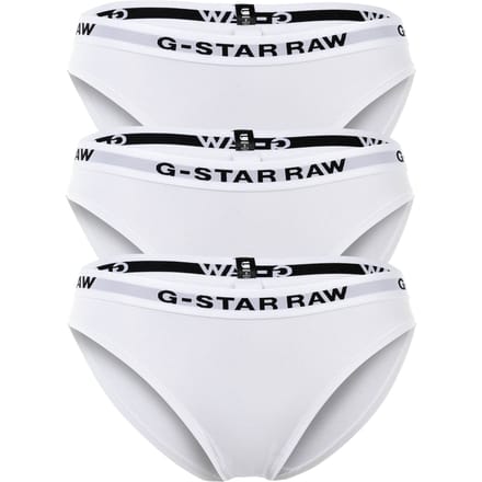 G-star D23775-d516 Slipje 3 Eenheden Wit XS Vrouw
