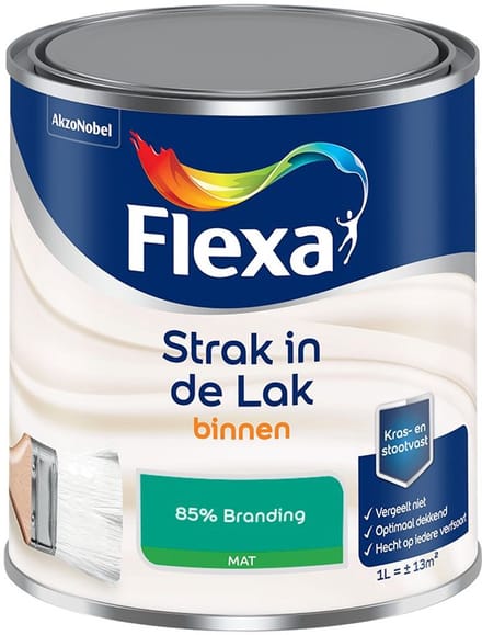 Flexa - Strak In De Lak Binnenlak Mat - 85% Branding - Mengverf - 1 L