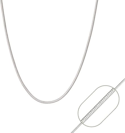 Fako Bijoux® - Ketting - Slang - 1.2mm - 45cm - Zilverkleurig