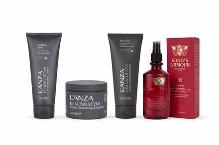 Ultimate Barber Styling & Grooming Set L’ANZA Styling Clay Mega Gel Molding Paste + King’s Armour Barber Cologne