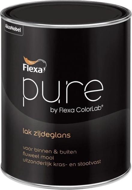 Flexa Pure Lak Zijdeglans - 1 Liter - Wit / Kleur   8711113187411   Verf   Lakverf Binnen