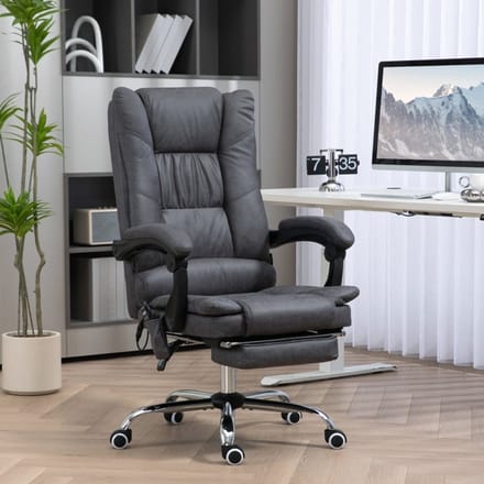 MODFU Bureaustoel - Massagefunctie En Warmtefunctie - Ergonomisch - Polyester - Donkergrijs