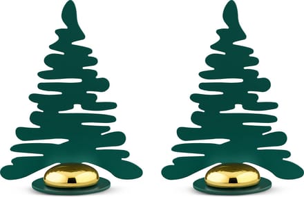 Alessi Bark Kerstboom Kerstdecoratie Set Van 2 Groen