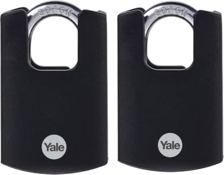 Yale - Messing Hangslot - 40 mm - Gesloten Beugel - 2 stuks