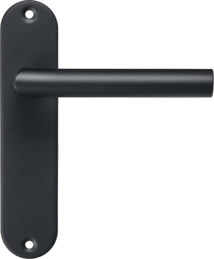 Nero - Zwarte Deurklink - Kort Rond Schild