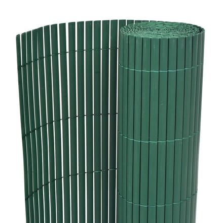 vidaXL - Tuinafscheiding - dubbelzijdig - 90x300 - cm - PVC - groen