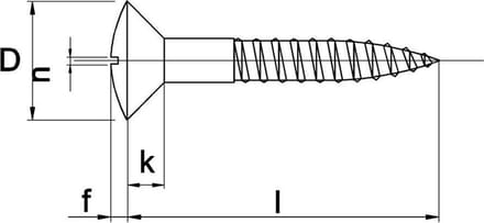 Houtschroef Din95 Lk 3X16Mm Ms - 200 stuks
