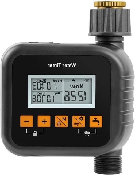 Automatische Watering Timer - Irrigatie Controller - Efficiënte Tuin Verzorging - Met Regen Sensor - 15 cm - Zwart
