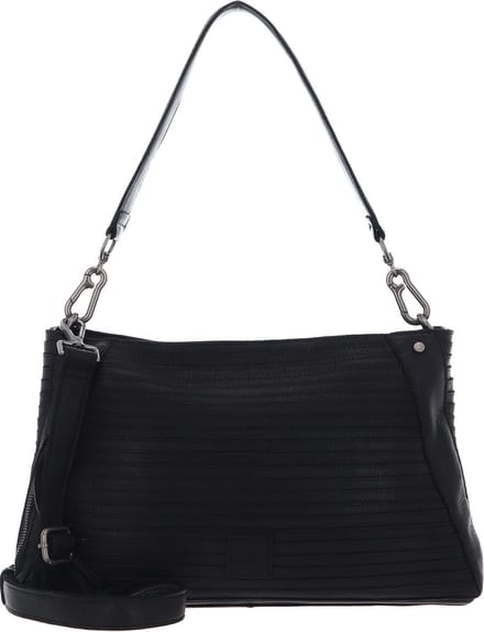 FREDsBRUDER Leren Schoudertas Good Mood Shoulderbag Black Zwart