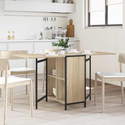 vidaXL - Eettafel - 144 - x - 60 - x - 75 - cm - Bewerkt - hout - Sonoma - Eiken - Rechthoekig