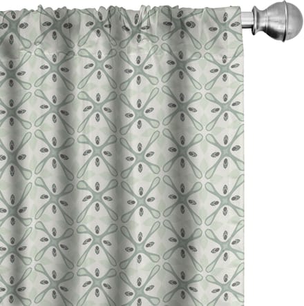 ABAKUHAUS Abstracte gordijnen – 2x75x245 cm – Microvezel – Reseda Groen