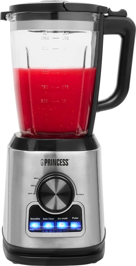Princess 212094 Blender Solid Pro - 1400 W - 6 RVS messen- 1.75 Liter - Glazen kan