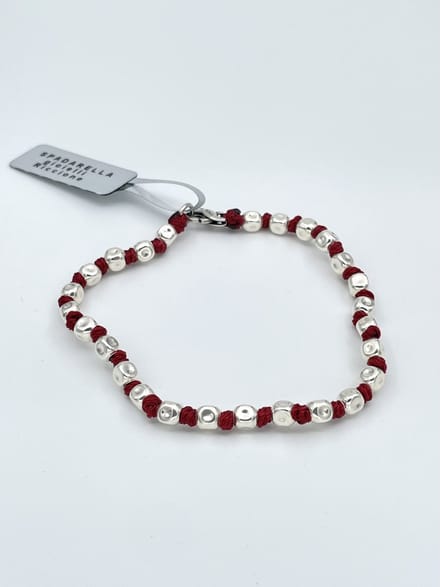 Spadarella Gioielli - SPBR03- Armband - 925 Zilver - 5mm -Brown wine 128 - 17 Cm