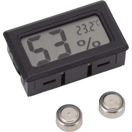 Thermometer Hygrometer Zwart LCD HD Digitaal Display Ingebouwde Elektronische Temperatuur Vochtigheid Meter gray