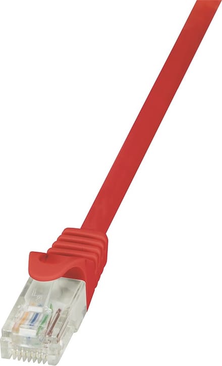 LogiLink CP2014U RJ45 Netwerkkabel, patchkabel CAT 6 U/UTP 25.00 cm Rood Snagless 1 stuk(s)