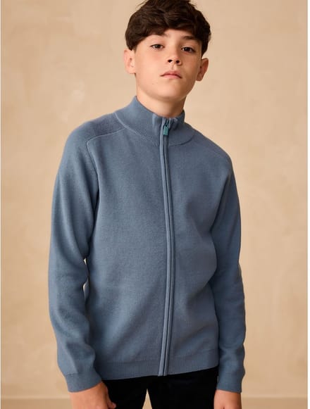 Next - Jongens - Gebreid vest met rits - Blauw