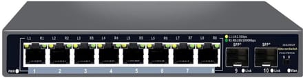 RWB® Internet Splitter - Netwerk Switch - Ethernet - 10 Ports - 2500 Mbps