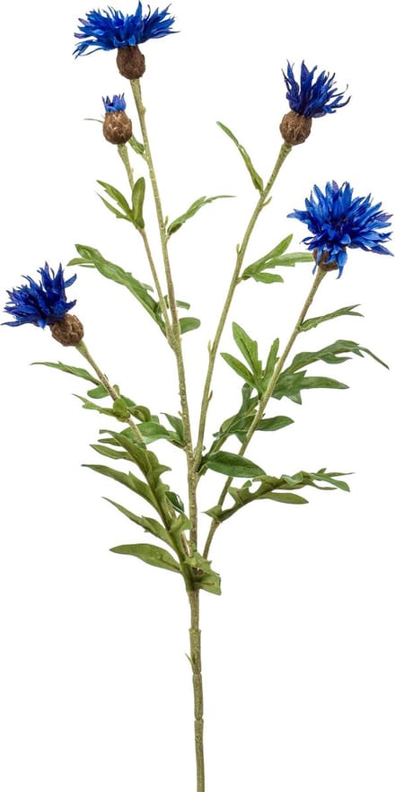Emerald - Kunstbloem Korenbloem 60cm blauw - Kunstplant voor binnen