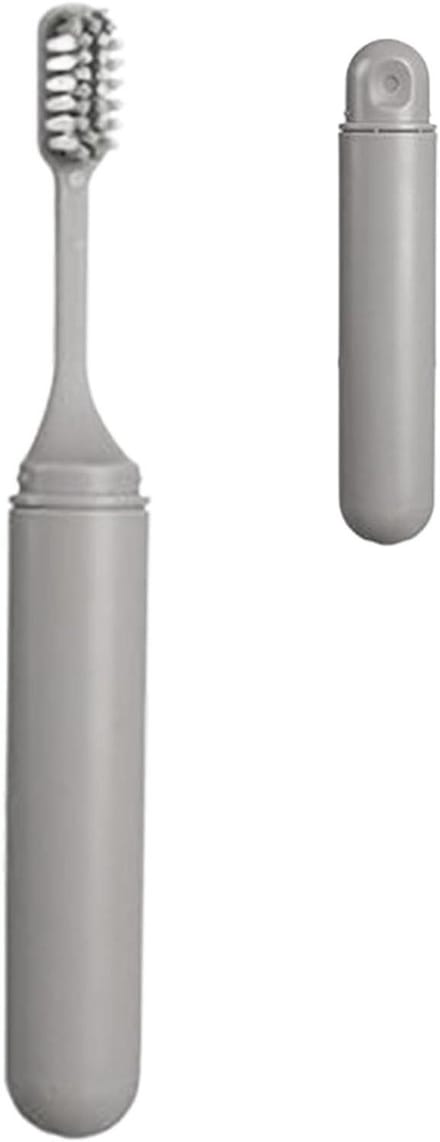 Reis Tandenborstel - Compacte Borstel - Hygiënisch Reizen - Afneembare Kop - 18 cm - Wit