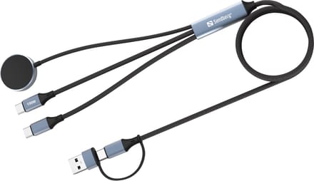 Sandberg 441-69 USB-kabel 0 m USB A/USB C 2 x USB-C/MagSafe 100 W Zwart