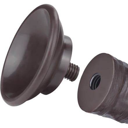 LoveToy - Glijdende Huid Dildo 20,8 cm (Ø 4 cm) - Zwart