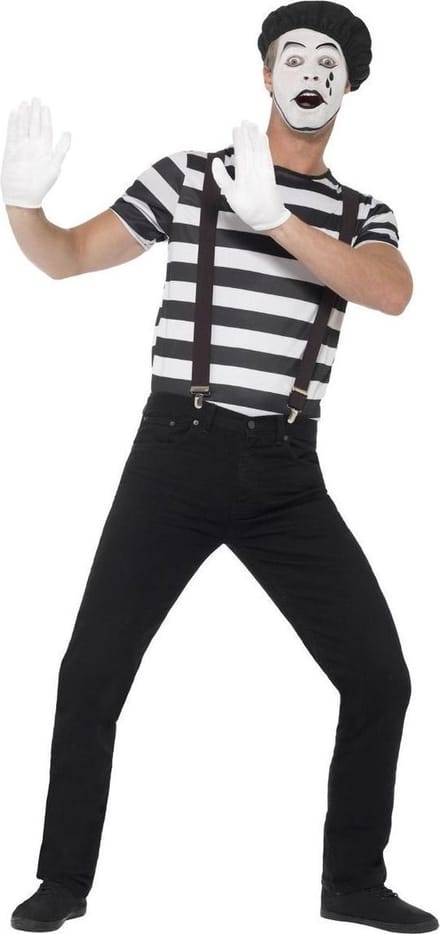 ATOSA - Mime kostuum plus size voor dames - XXL