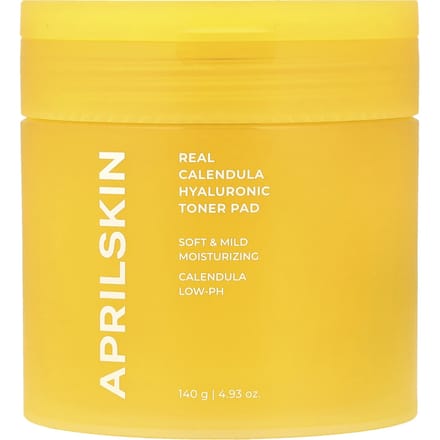 April Skin, Real Calendula Hyaluronic Toner Pads, 190g (4.93oz) yellow