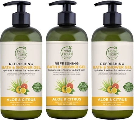 PETAL FRESH - Bath & Shower Gel Aloe & Citrus - 3 Pak