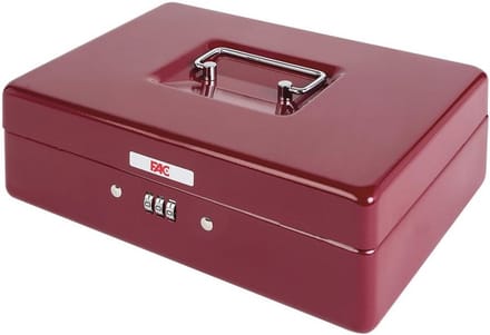Geldcassette met Cijferslot - Rood - Nummer 3