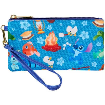 Portefeuille Loungefly Disney Stitch Camping Cuties zipper wrislet