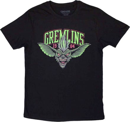 Gremlins - Stripe 1984 Green Logo Heren T-shirt - M - Zwart
