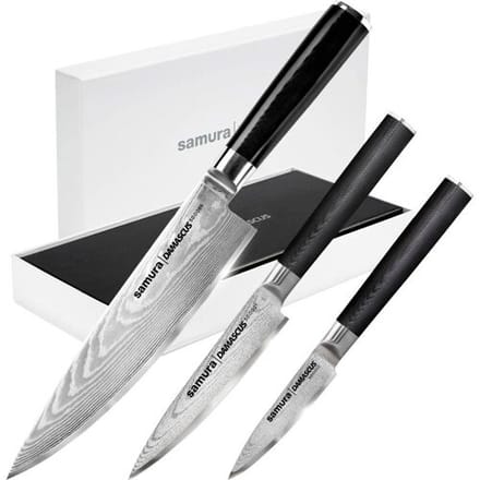 Samura Damascus Chef's Messenset 3-Delig - 67 lagen Damaststaal