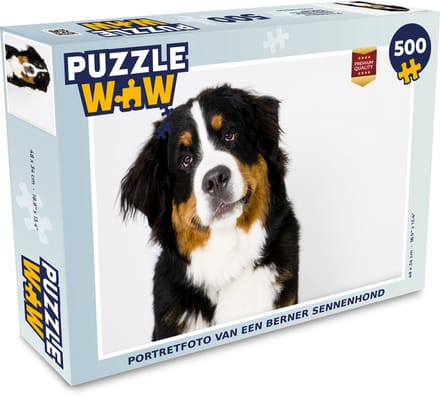 Puzzel Portretfoto van een Berner Sennenhond - Legpuzzel - Puzzel 500 stukjes