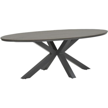 Garden Impressions Edison tuintafel - ovaal - 280 cm - grey teak Vironwood