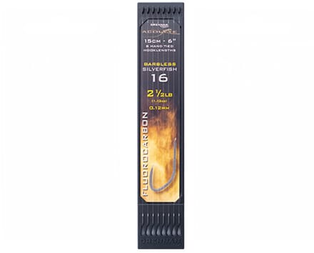 Drennan Onderlijnen Acolyte Silverfish Barbless (15cm) - Maat : Haak 16 - 0.12mm