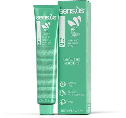 Sensus Mc2 Permanent Hair Color 6.12 Dark Ash Brown Blonde