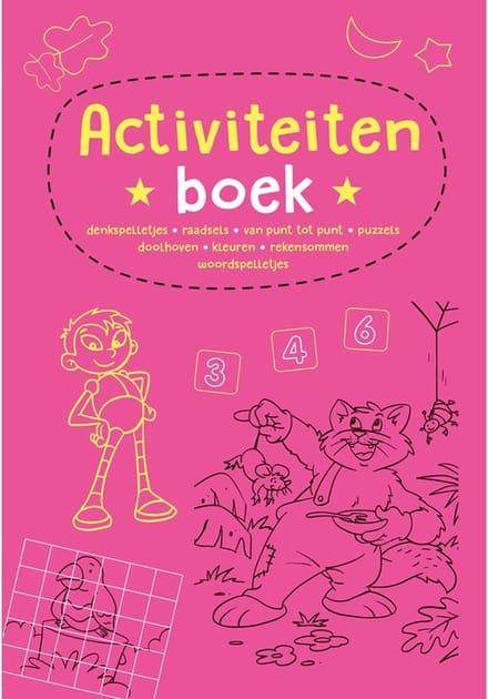 Doeboek - Activiteitenboek 4 roze met 100 spelletjes
