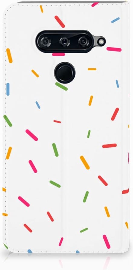 LG V40 Thinq Flip Style Cover Donut Roze