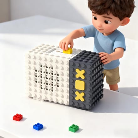 Draagbare Bluetooth Speaker met Stereogeluid en Bouwsteen Design - Draadloos & Lange Speeltijd