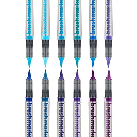 Set Viltstiften Karin Brushmarker Pro - Sky Colours 12 Onderdelen