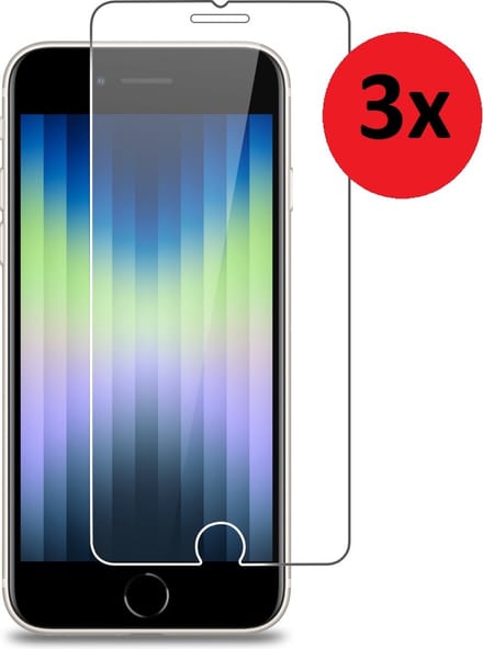 MoDo Screenprotector Geschikt voor iPhone SE 2022 - iPhone SE 2022 Screen Protector Tempered Beschermglas 3x