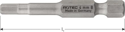 Rotec PRO Insertbit inbus SW8,0 L=50mm E 6,3 BASIC