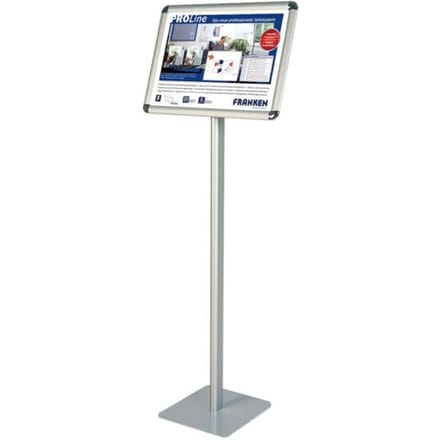 FRANKEN Infoständer Standard, DIN A3 quer, Höhe: 1.200 mm silbereloxierter Aluminiumrahmen, 25 mm Klapprahmenprofil (BS0902)