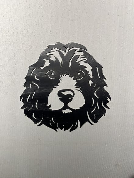 Metalen Hond - Cockapoo - Tuindecoratie - wanddecoratie cortenstaal