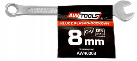 AW-Tools Ringsleutel 8mm CrV DIN3113 - Hoge Kwaliteit
