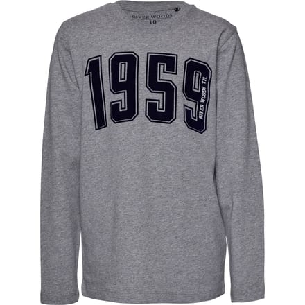 River Woods Basic Round Neck T-shirt In Grey Maat: 12 | T-Shirts Outlet | Unisex | Grijs