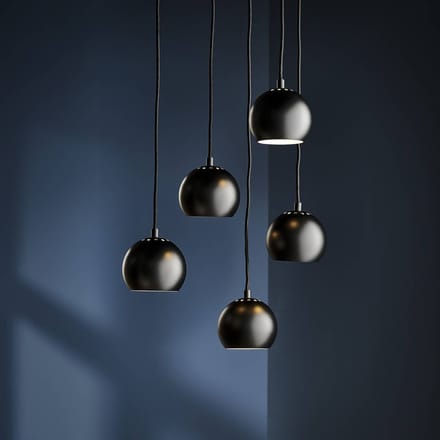 FRANDSEN hanglamp Ball, matzwart, Ø 12 cm
